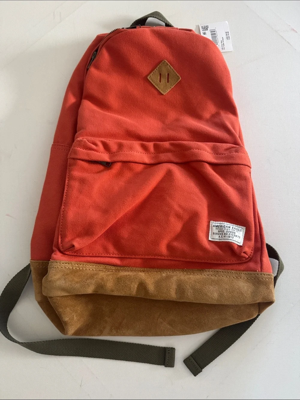 Orange Canvas Backpack American Eagle